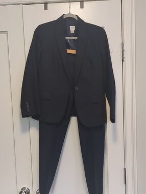 J. Crew Women's Dark Navy Two-Piece Pants Suit Sz 6